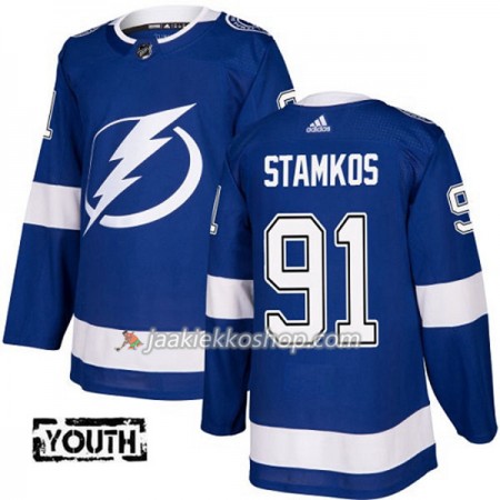 Lapsille NHL Tampa Bay Lightning Pelipaita Steven Stamkos 91 Adidas 2017-2018 Sininen Authentic